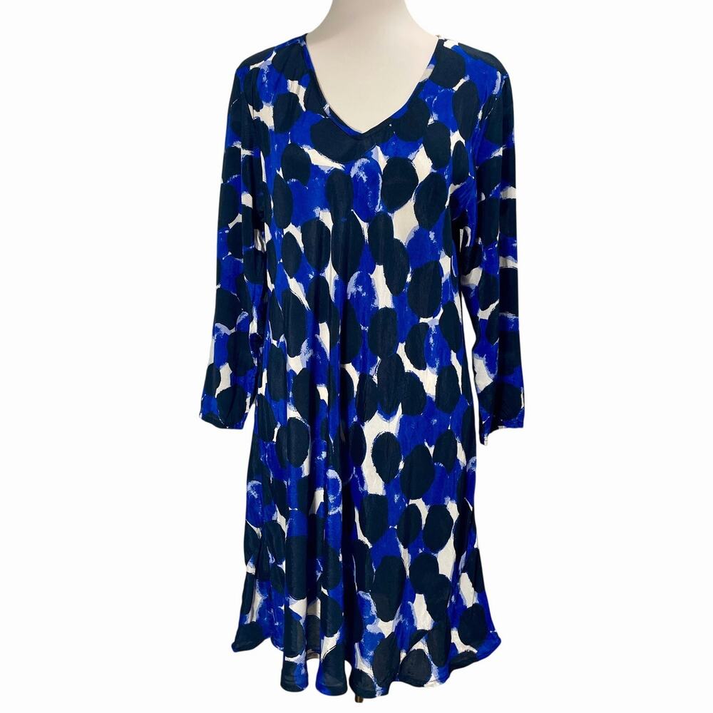Masai Copenhagen Vega Tunic Top Dress Multicolor Circle Print Size Large QVC